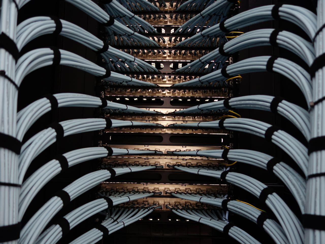 Mastering the First Impression: Your intriguing post title goes here Organized network server cables for efficient data management.